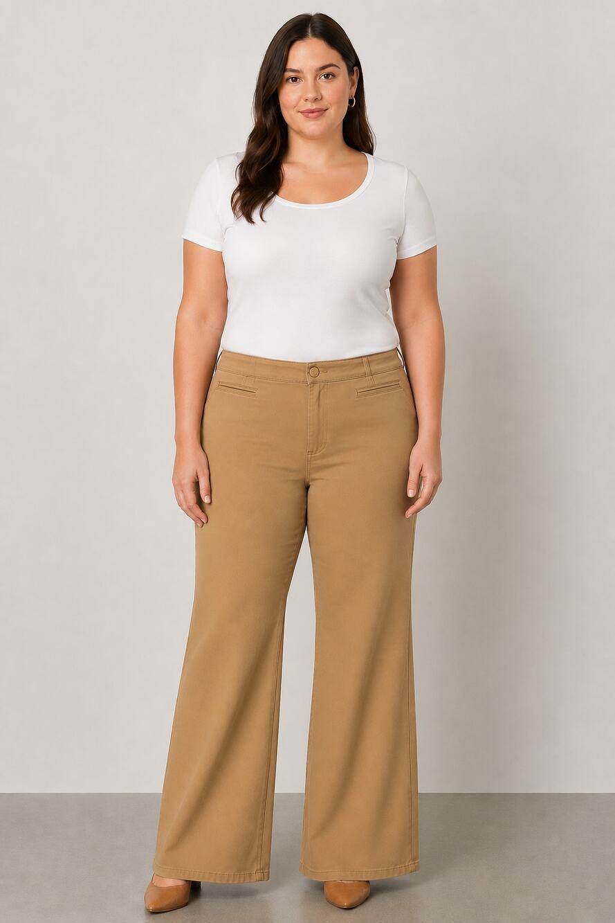 Ann Taylor Weekend Go Everywhere Flare Pant Khaki Womens Size 18 New Chino